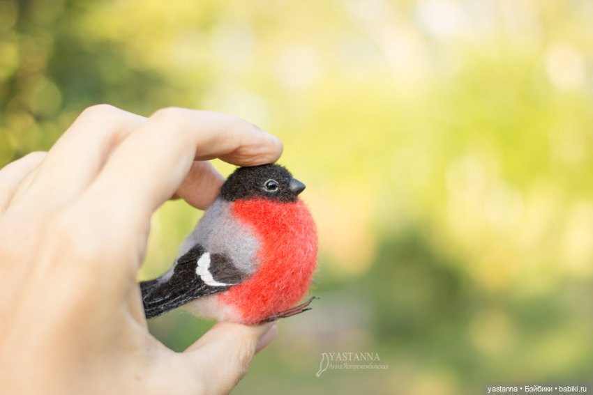 Мини птички — Валяные игрушки из шерсти: сухое валяние