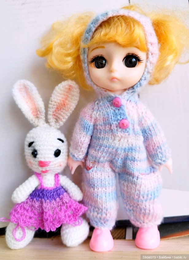 Мини зайчонок по МК известного мастера (фото 4)