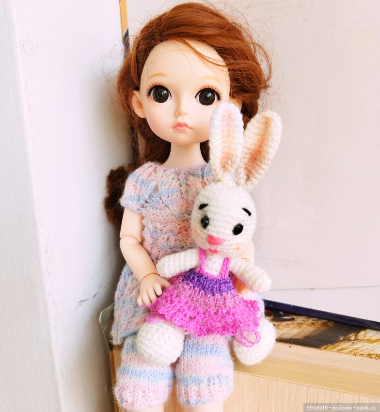 Мини зайчонок по МК известного мастера (фото 6)