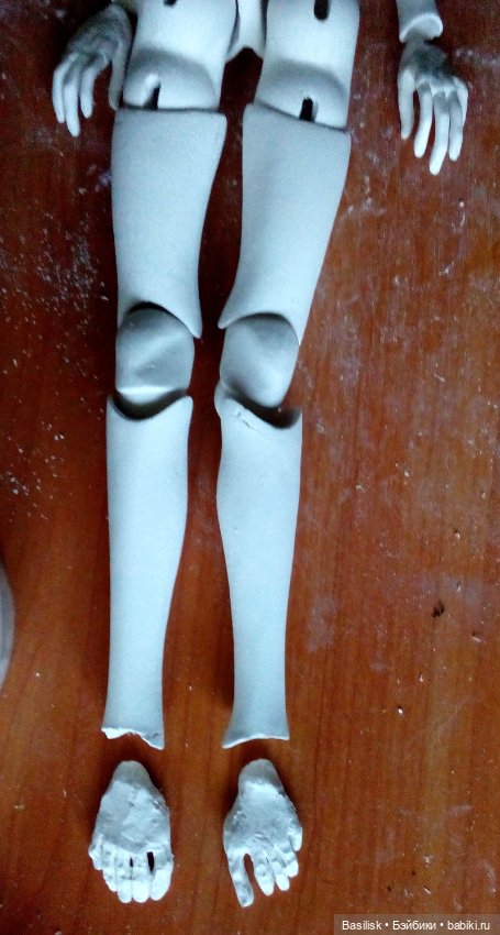 Процесс над куклой 06 — Авторские шарнирные куклы своими руками: лепка (фото 3)