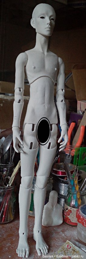 Процесс над куклой 06 — Авторские шарнирные куклы своими руками: лепка (фото 9)