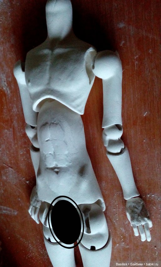 Процесс над куклой 06 — Авторские шарнирные куклы своими руками: лепка (фото 2)