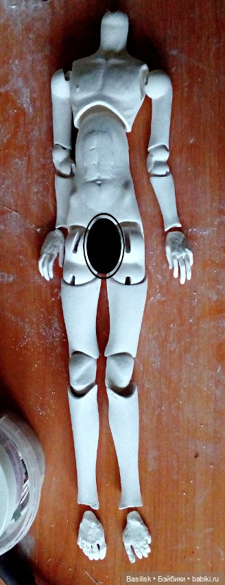 Процесс над куклой 06 — Авторские шарнирные куклы своими руками: лепка