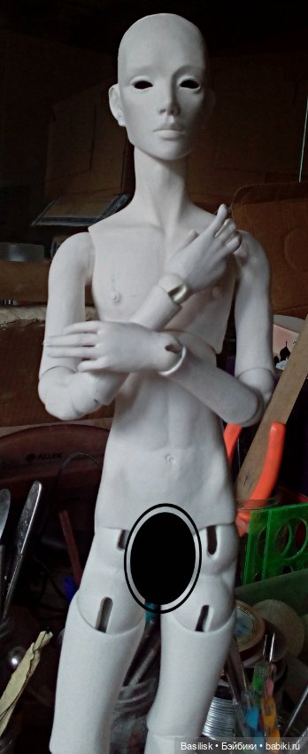 Процесс над куклой 06 — Авторские шарнирные куклы своими руками: лепка