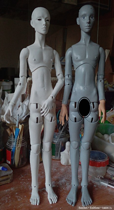 Процесс над куклой 06 — Авторские шарнирные куклы своими руками: лепка