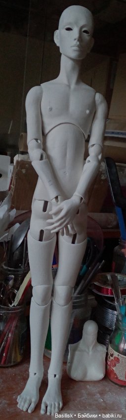 Процесс над куклой 06 — Авторские шарнирные куклы своими руками: лепка