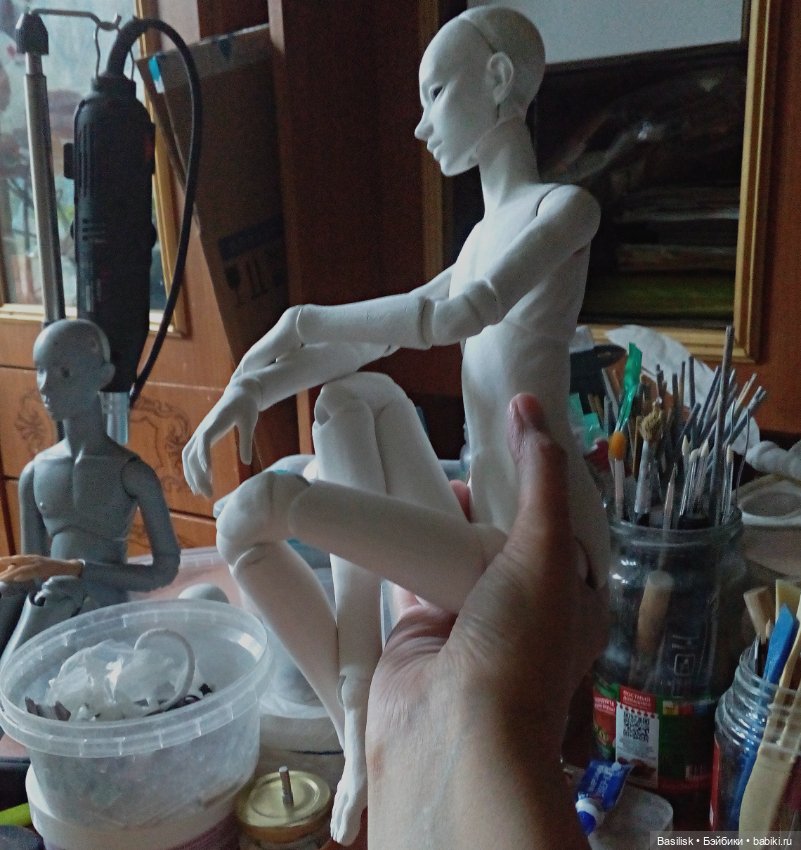 Процесс над куклой 06 — Авторские шарнирные куклы своими руками: лепка