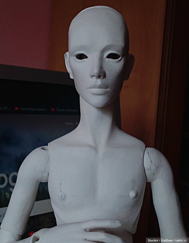 Процесс над куклой 06 — Авторские шарнирные куклы своими руками: лепка