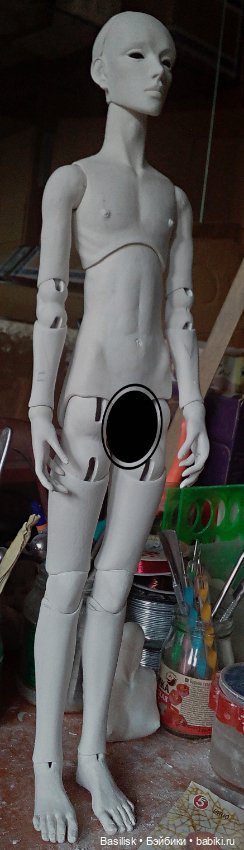 Процесс над куклой 06 — Авторские шарнирные куклы своими руками: лепка (фото 10)