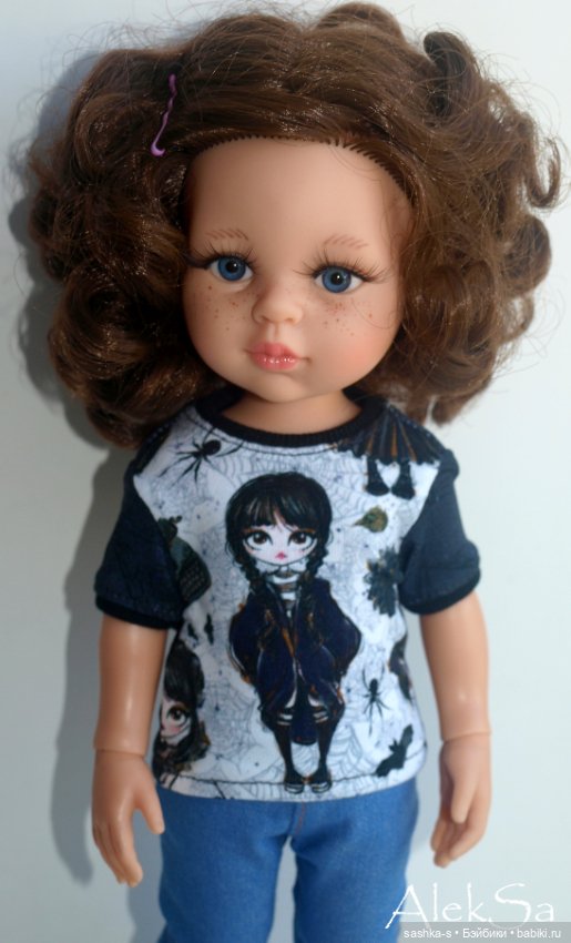 Ох уж эта Уэнсдей! Новые трикотажки для разных кукол (фото 10)