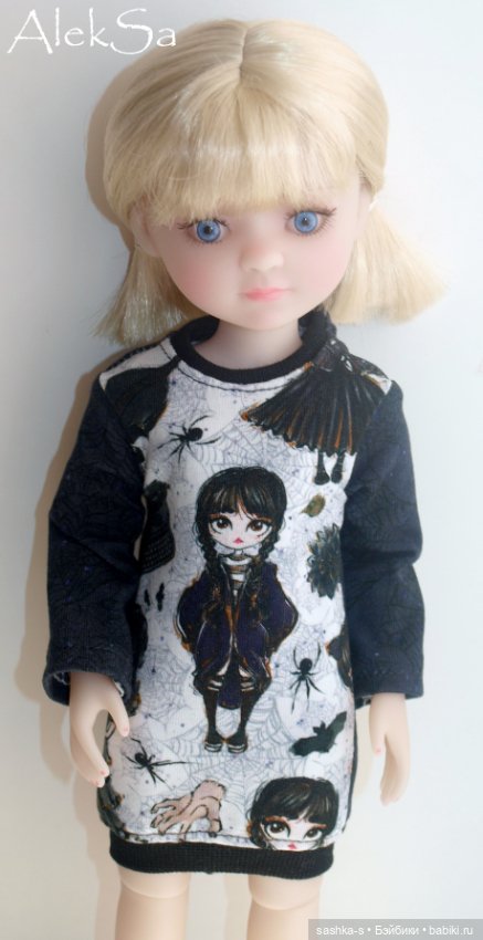 Ох уж эта Уэнсдей! Новые трикотажки для разных кукол
