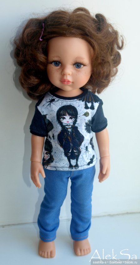 Ох уж эта Уэнсдей! Новые трикотажки для разных кукол (фото 9)