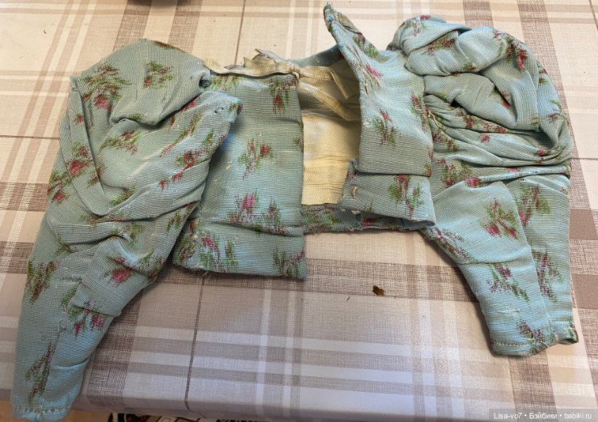 Платье для антикварной куклы в стиле 1870-х