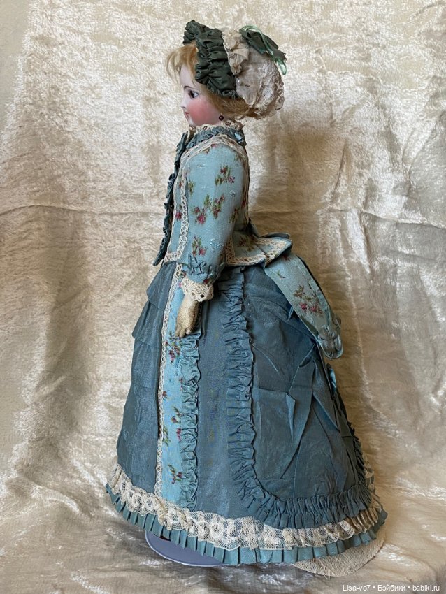 Платье для антикварной куклы в стиле 1870-х (фото 7)
