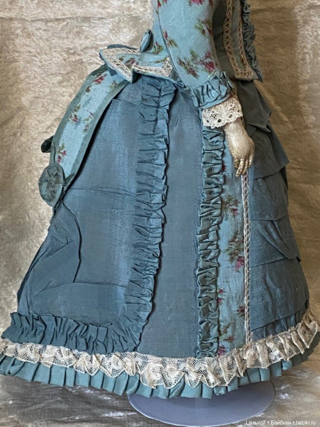 Платье для антикварной куклы в стиле 1870-х (фото 5)