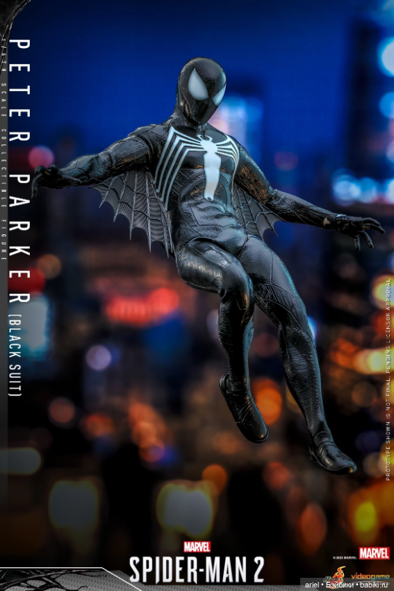 Hot Toys анонсировали фигурку Питера Паркера (в чёрном костюме) по мотивам игры "Marvel’s Spider-Man 2" (фото 6)