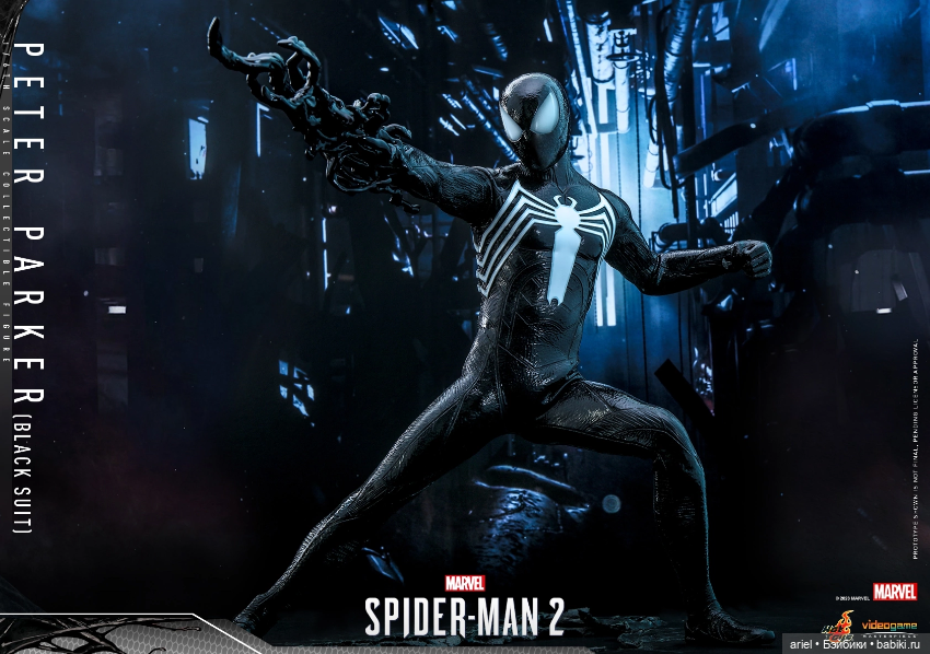 Hot Toys анонсировали фигурку Питера Паркера (в чёрном костюме) по мотивам игры "Marvel’s Spider-Man 2" (фото 2)