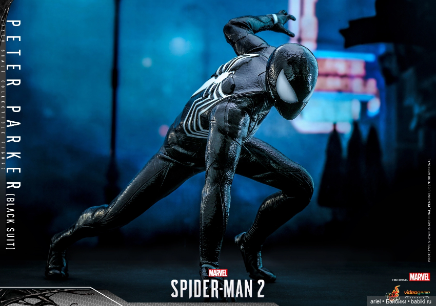 Hot Toys анонсировали фигурку Питера Паркера (в чёрном костюме) по мотивам игры "Marvel’s Spider-Man 2" (фото 5)