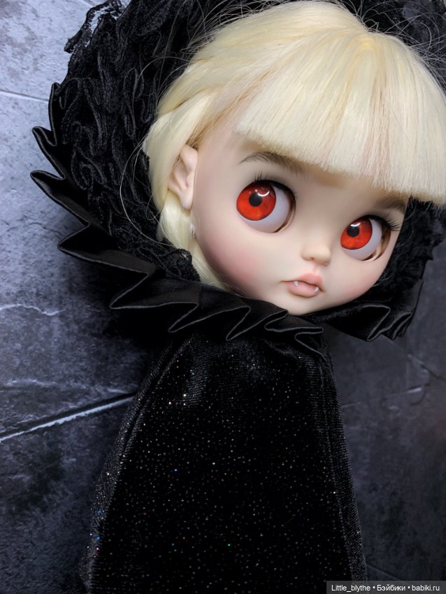 Блайз в образе вампира 🖤 — Куклы Blythe (Блайз) ООАК: кастом (фото 10)