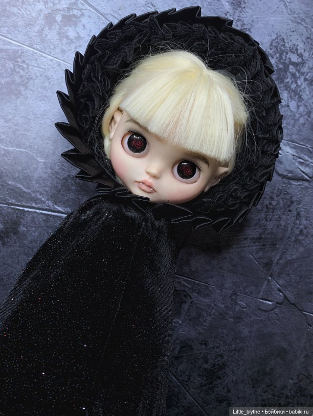 Блайз в образе вампира 🖤 — Куклы Blythe (Блайз) ООАК: кастом (фото 8)