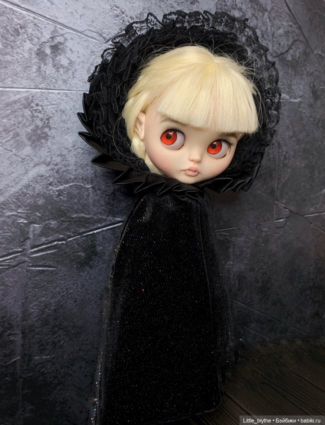 Блайз в образе вампира 🖤 — Куклы Blythe (Блайз) ООАК: кастом (фото 9)