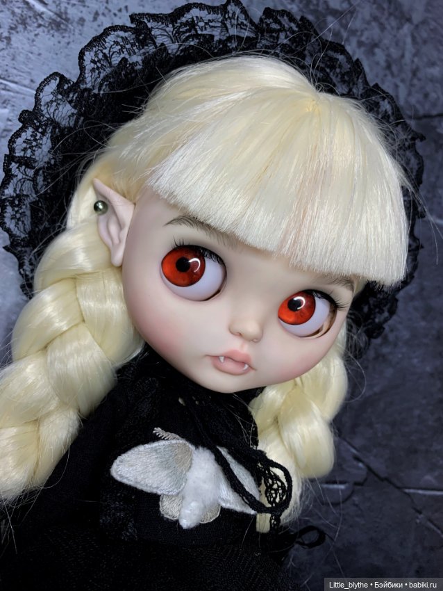 Блайз в образе вампира 🖤 — Куклы Blythe (Блайз) ООАК: кастом (фото 6)