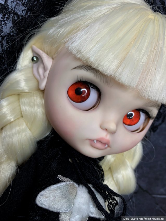 Блайз в образе вампира 🖤 — Куклы Blythe (Блайз) ООАК: кастом (фото 5)