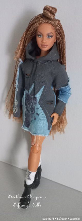 Джинсовые фантазии — Одежда и обувь для кукол своими руками: фото (фото 2)
