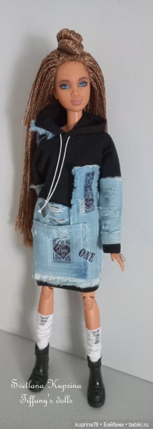 Джинсовые фантазии — Одежда и обувь для кукол своими руками: фото (фото 3)