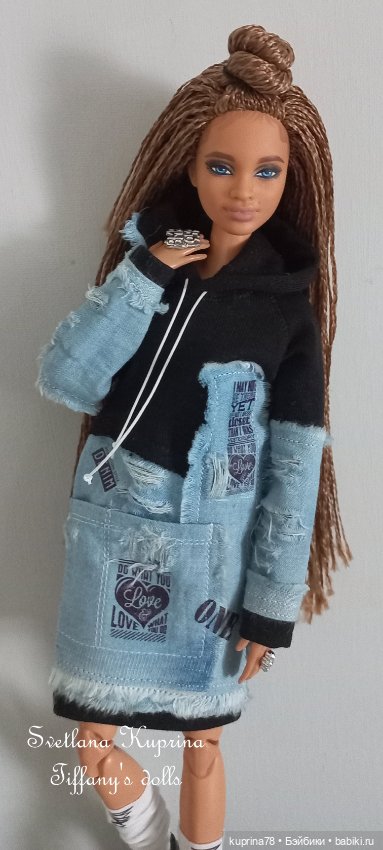 Джинсовые фантазии — Одежда и обувь для кукол своими руками: фото (фото 4)