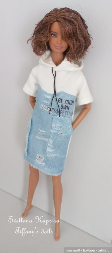 Джинсовые фантазии — Одежда и обувь для кукол своими руками: фото (фото 8)