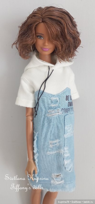 Джинсовые фантазии — Одежда и обувь для кукол своими руками: фото (фото 7)