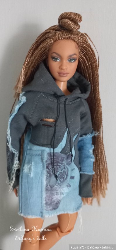 Джинсовые фантазии — Одежда и обувь для кукол своими руками: фото (фото 9)