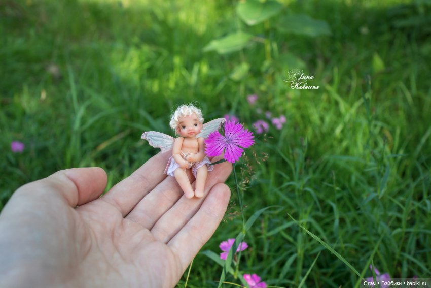 Феечка в лесу — Авторские миниатюрные куклы: лепка (фото 8)