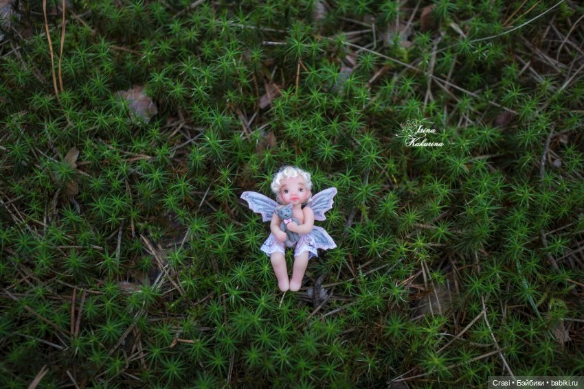 Феечка в лесу — Авторские миниатюрные куклы: лепка (фото 9)