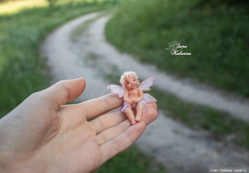 Феечка в лесу — Авторские миниатюрные куклы: лепка
