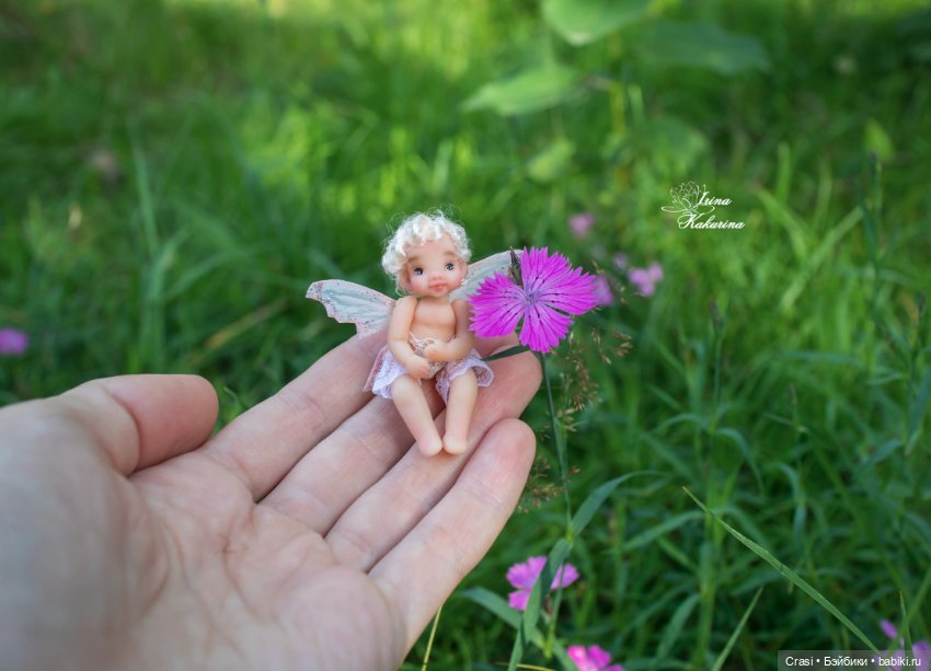 Феечка в лесу — Авторские миниатюрные куклы: лепка (фото 7)