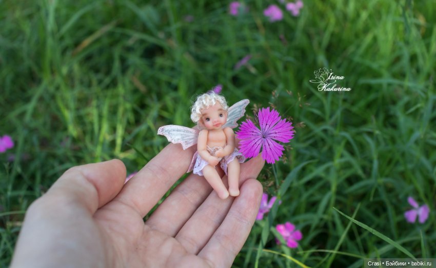 Феечка в лесу — Авторские миниатюрные куклы: лепка (фото 6)