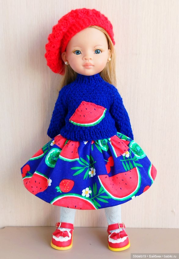 Комплект одежды для кукол Паола Рейна "Арбузные дольки"