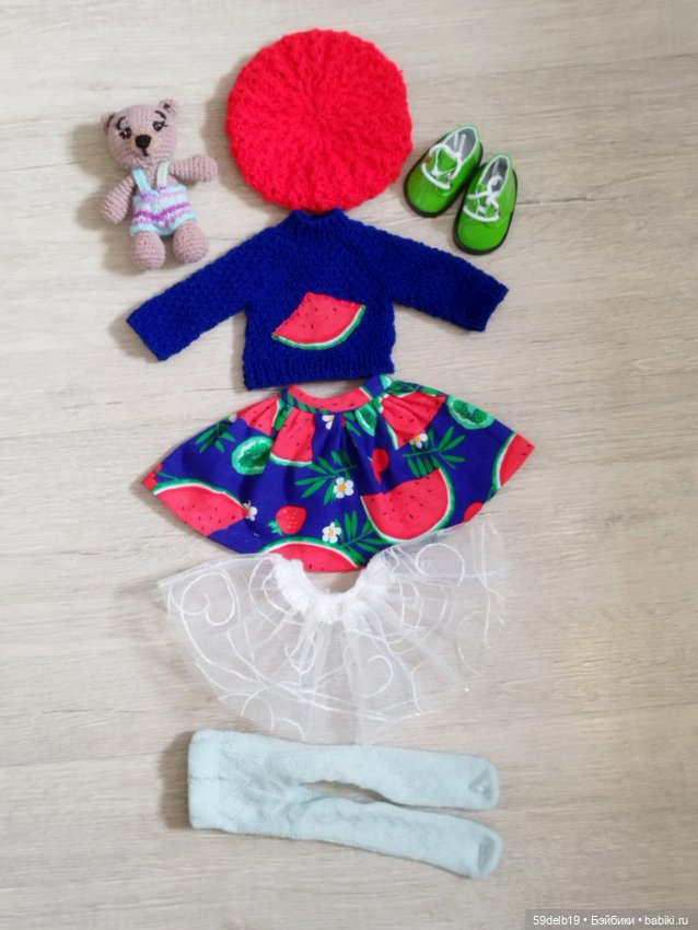 Комплект одежды для кукол Паола Рейна "Арбузные дольки"