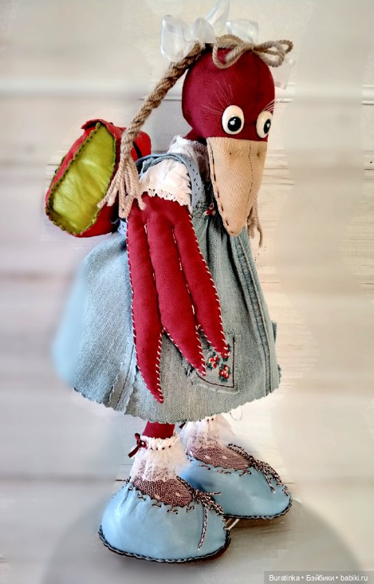 Зойка - первоклассница — Текстильные игрушки и примитивы: кофейные (фото 3)