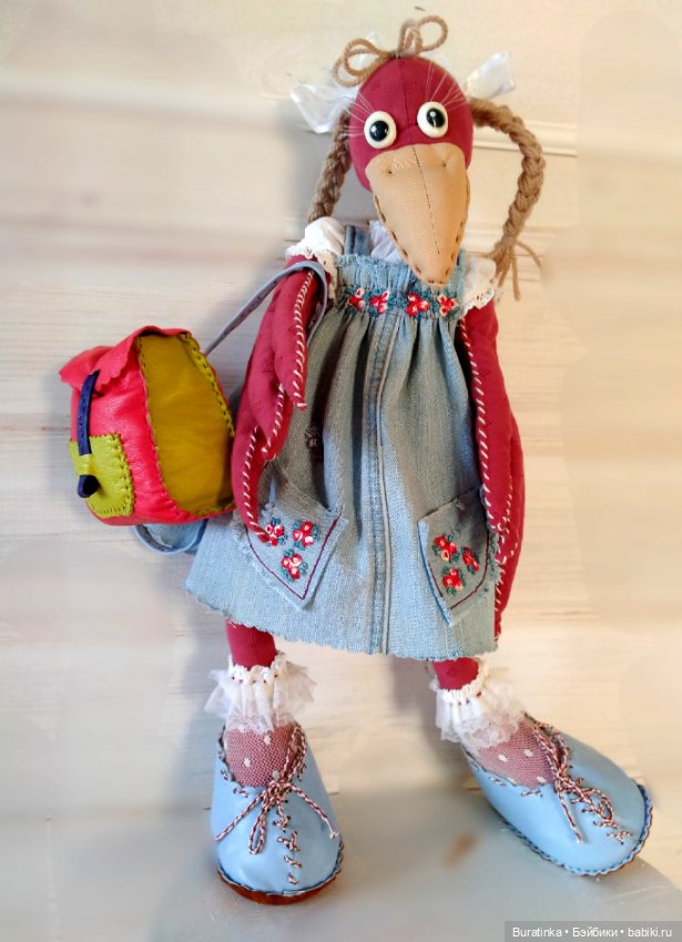 Зойка - первоклассница — Текстильные игрушки и примитивы: кофейные (фото 2)