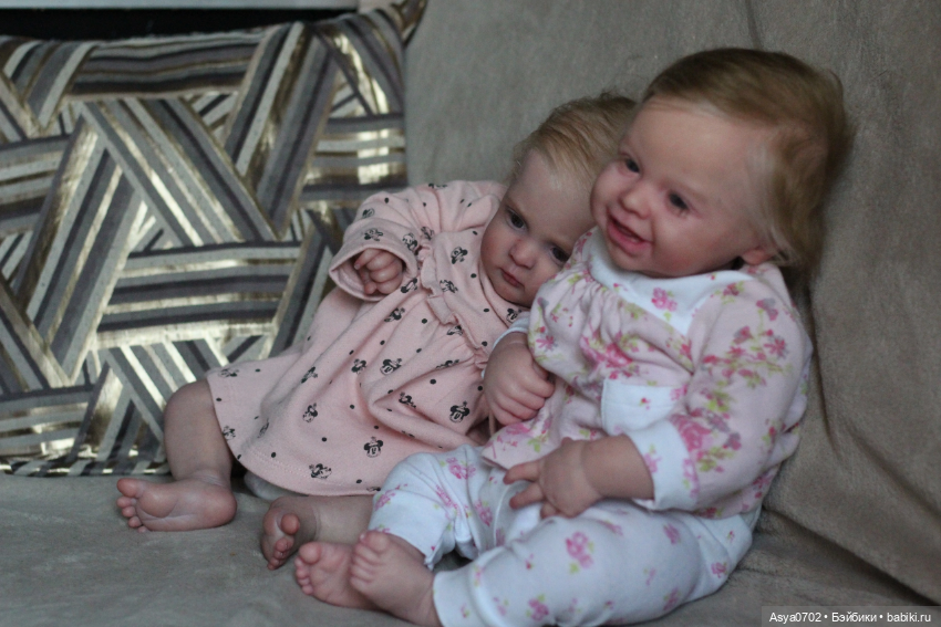 Две сестрички в объективе Куклы реборн Анастасии Коченовой (фото 10)
