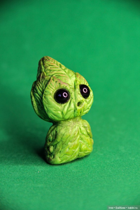 Монстрик-бутончик Листик — Лепка авторских игрушек и папье (фото 2)