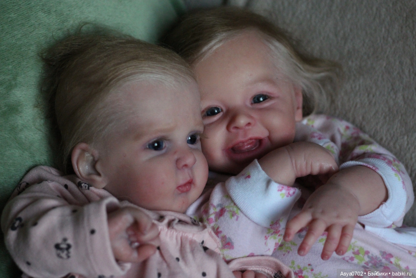 Две сестрички в объективе Куклы реборн Анастасии Коченовой