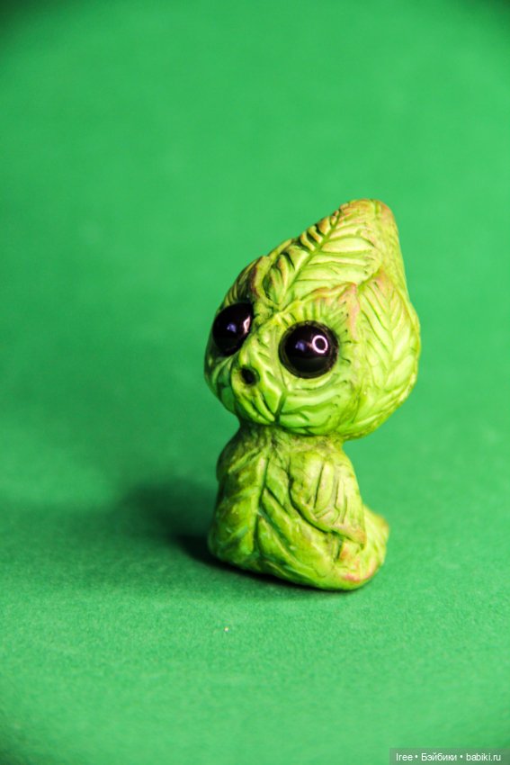 Монстрик-бутончик Листик — Лепка авторских игрушек и папье