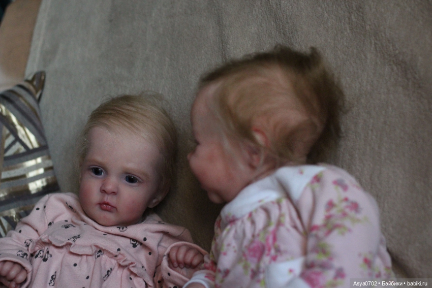 Две сестрички в объективе Куклы реборн Анастасии Коченовой (фото 2)