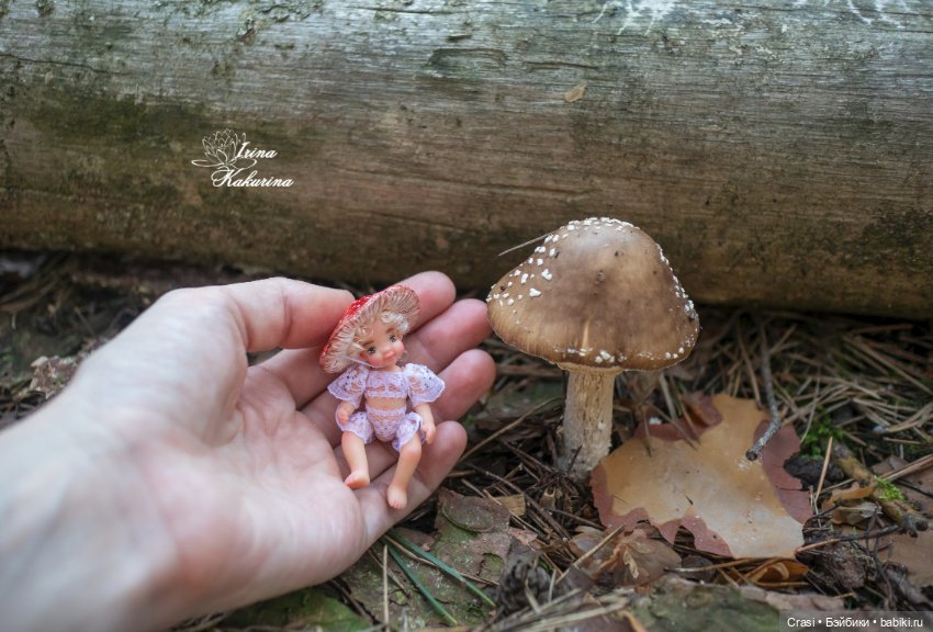 Малышка Мухоморчик — Авторские миниатюрные куклы: лепка (фото 6)
