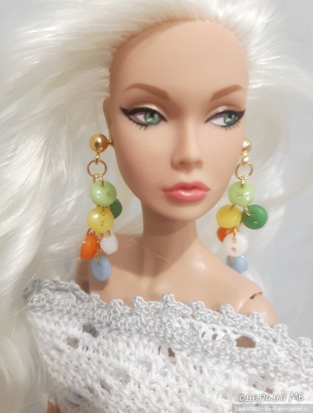 Серьги, часть 2 — Авторские украшения и аксессуары для кукол: фото (фото 2)