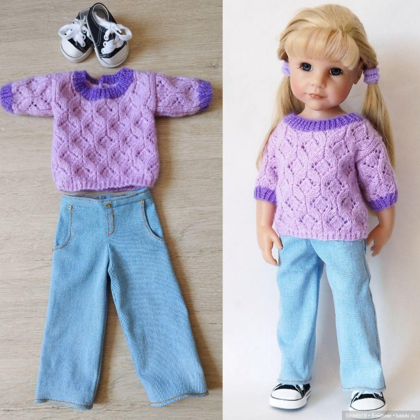 Ажурный сиреневый топ спицами для Алисы (фото 6)